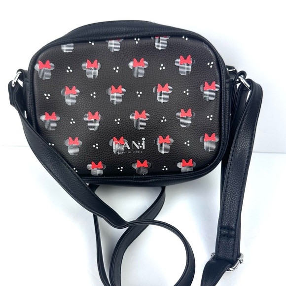 Danielle Nicole Disney Crossbody Bag Minnie Mouse Black Red Handbag New - Picture 2 of 11